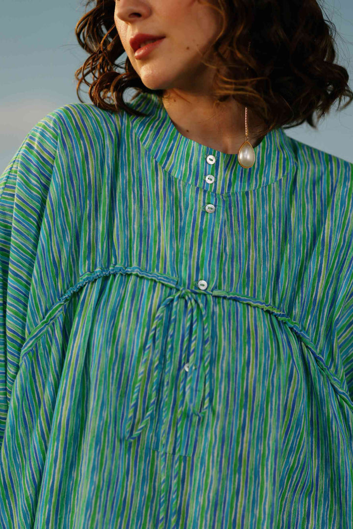 Aprile - Blue Stripes Dress