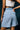 Ratan Tailored Shorts ,Soft Chambray Blue Muslin, Beautifully Fitted - Back