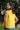 Siena Pretty little yellow sleeveless top with jamdani flower motifs - Back