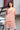 Santa Fe Peach Summer Dress Sleeveless with white pleated trims - Pose