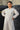 Oxford White Muslin Dress - Super soft,Nightshirt style, Self Stripe - Front