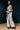 Damini Women's White Summer Trousers in Khadi with zippered slits - Full