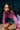 Kalyani Checked Crop Shirt , Jaunty Pink, Elastic Waist, Long Cuffs - Pose