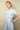 New York Blue and white striped jumpsuit , Jamdani, Drawstring waist - Side