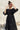 Jaisalmer Elegant Black Evening Dress , Jamdani Elephants Silver Gold - Front