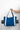 gym bag with yoga mat holder ,blue khadi, lined, sturdy, versatile