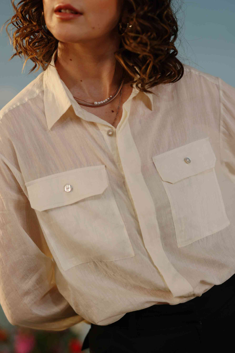Iris - white boxy fit shirt