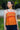 Istanbul Orange Spaghetti Strap Tank Top , Jamdani motifs, pintucks - Full
