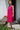 Jaipur Bright Pink Dress with white, gold Jamdani checks and motifs - Full