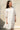 Marrakesh White one piece dress knee length , Jamdani, Relaxed Fit - Full