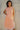 Santa Fe Peach Summer Dress Sleeveless with white pleated trims - Full