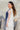 Berlin Blue and White Tunic Top , asymmetric, jamdani, khadi, pleats : Side