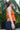 Istanbul Orange Spaghetti Strap Tank Top , Jamdani motifs, pintucks - Side