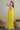 Roma Spaghetti Strap Sun Dress, Checked Lime Yellow w/ Jamdani motif - Angled