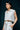 Mrinmoyee Blue and white striped crop top, collared, sleeveless - Full