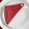 Red Cloth Napkins , set of 4, brick red, soft khadi, sustainable table - Top