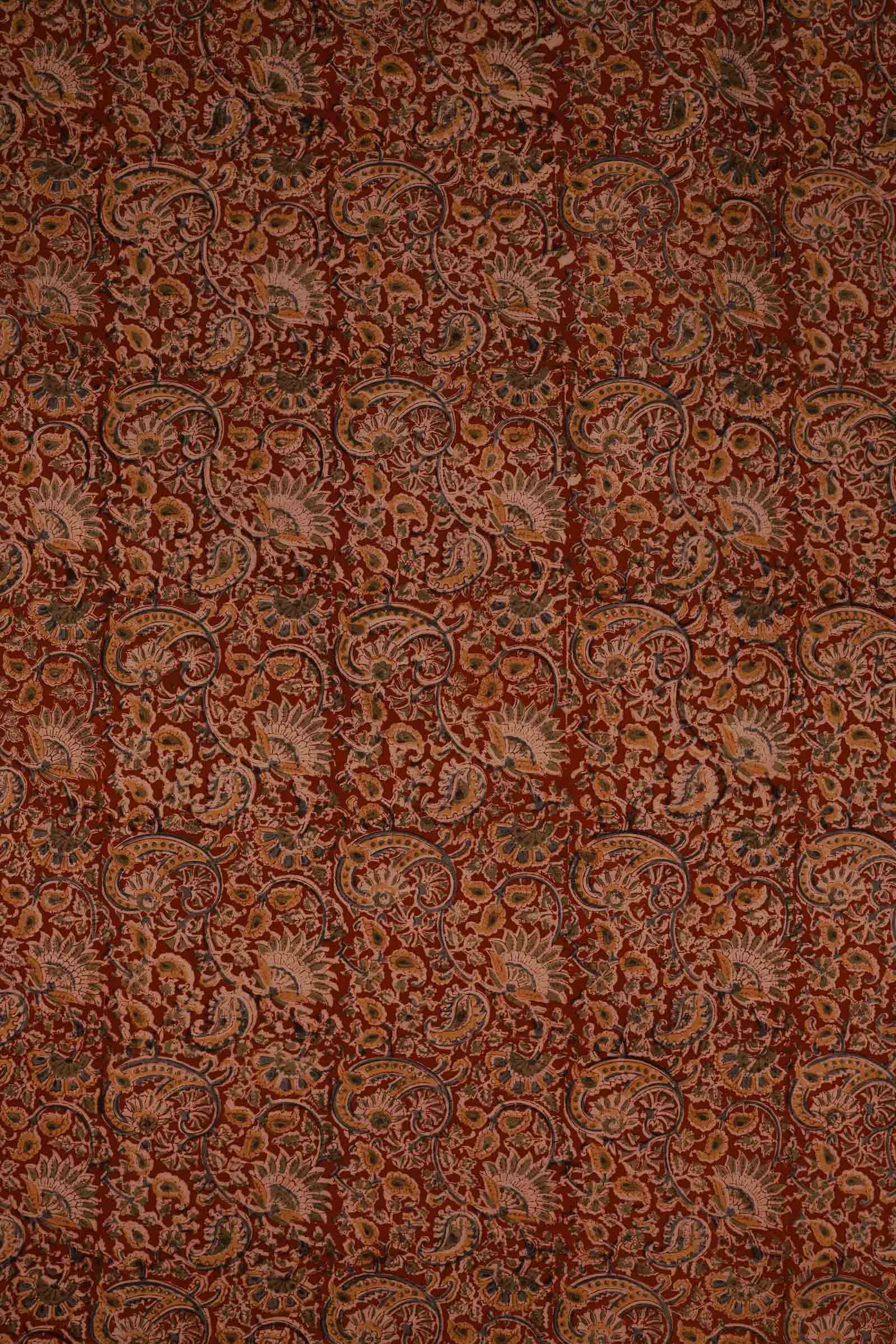 Dense Floral Hand Block Print Fabric