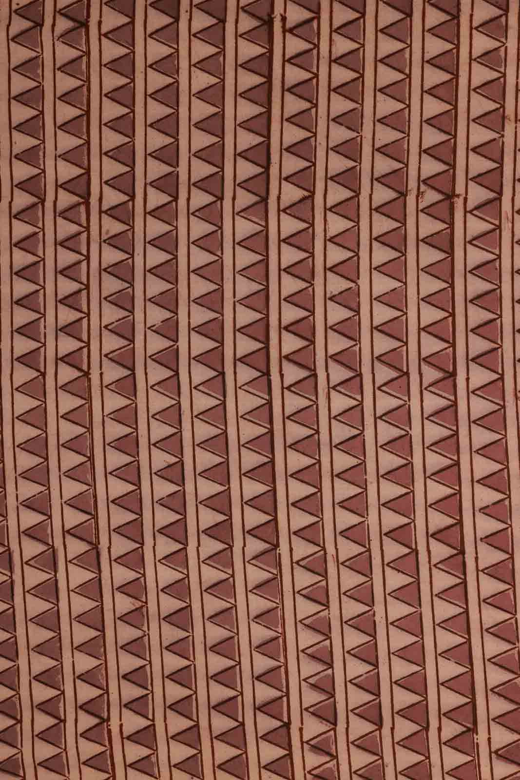 Linear Triangle Hand Block Print Fabric