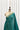 Teal green linen saree with gold zari border