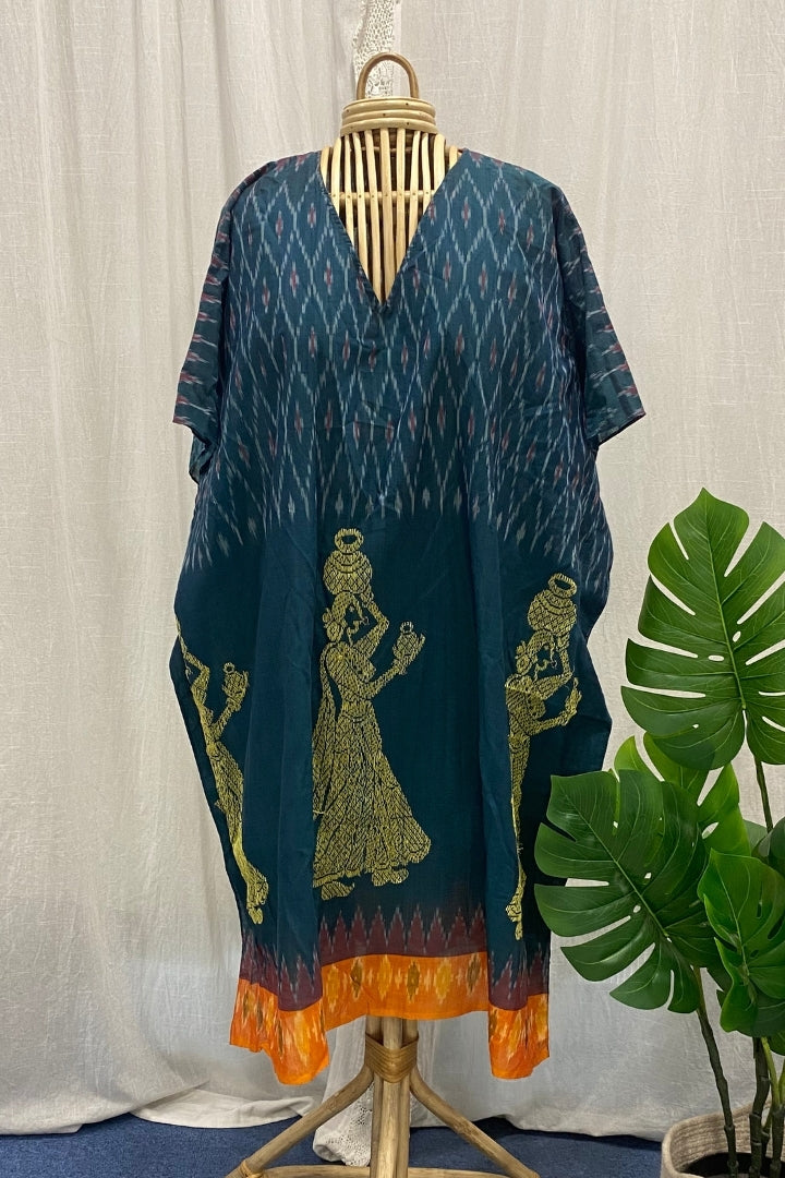 Gollabhamma Ikat Kaftan Dress