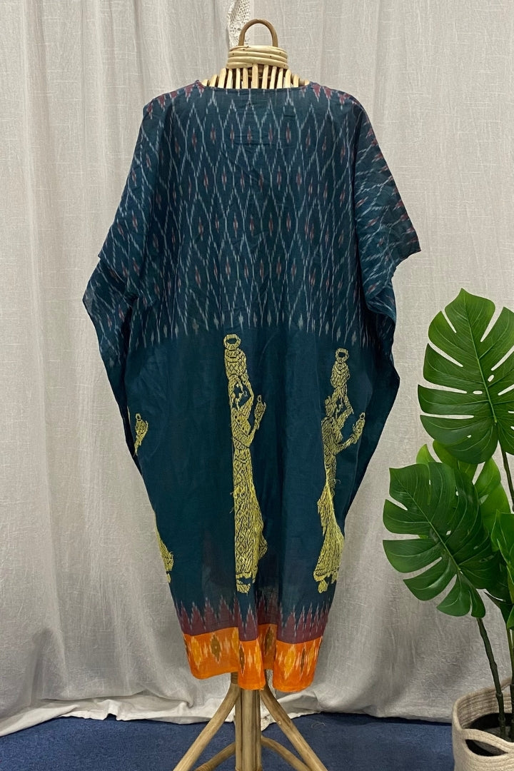 Gollabhamma Ikat Kaftan Dress