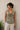 Olive Green Jamdani Cowl Neck Top