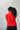 Red Muslin Jamdani Shirt with Pocket Detailing