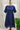 Navy Blue jamdani dress with side frills