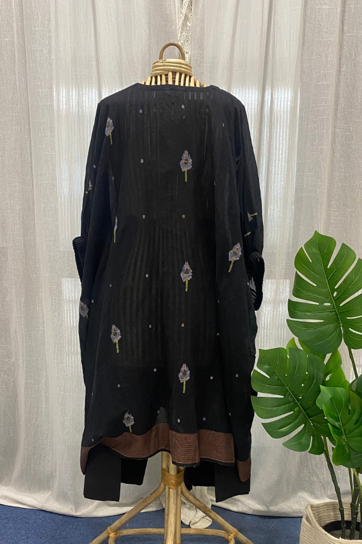Black Muslin Jamdani Co-ord Set