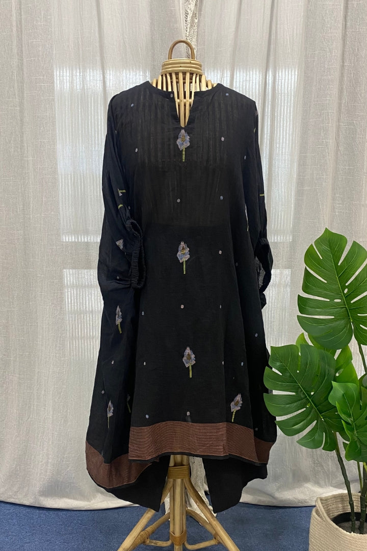 Black Muslin Jamdani Co-ord Set