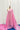 Light pink jamdani stripes saree with white tassels