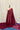 Wine Jamdani stripes saree with Pink and White Tassels