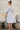 Jaisalmer Blue & White Striped Muslin Jamdani Dress