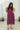 Handwoven Purple Muslin Jamdani Dress with White Heart Buttis