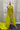 Neon Yellow Smocking Muslin Saree with Pink Border