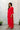 Ruby Red Handwoven Jamdani Heart Motif Asymmetrical Dress