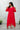 Ruby Red Handwoven Jamdani Heart Motif Asymmetrical Dress