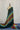 Deep Green with Multicolor Stripes Muslin Saree