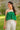 Miami Green Tube Top , Fine, light, Jamdani, Easy fit with gathers - Front