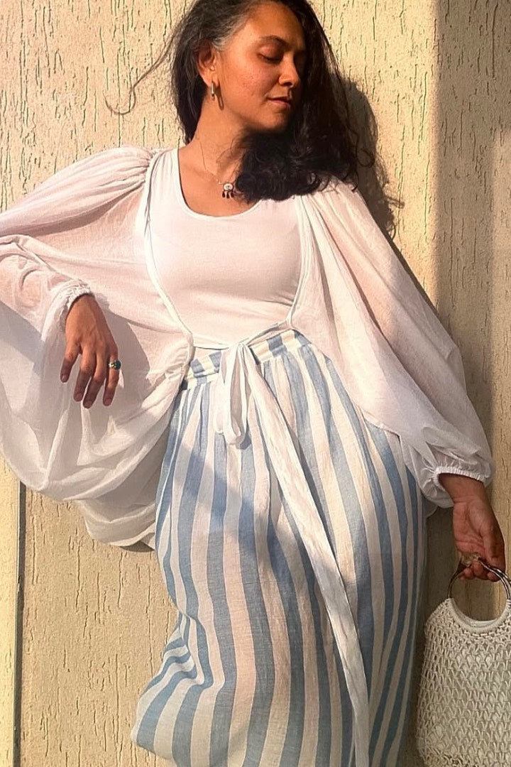 Giribala - White Muslin Shrug