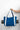 gym bag with yoga mat holder ,blue khadi, lined, sturdy, versatile