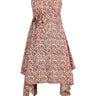 Key hole back asymmetric dress -100% Cotton-Multi - Chintz-front