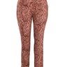 Pencil Fit Trousers- 100% cotton-multi-red- Chintz-front g