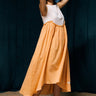 Kadambini Reversible Dress, Subtle Peach Checks, Orange, Sleeveless - Full