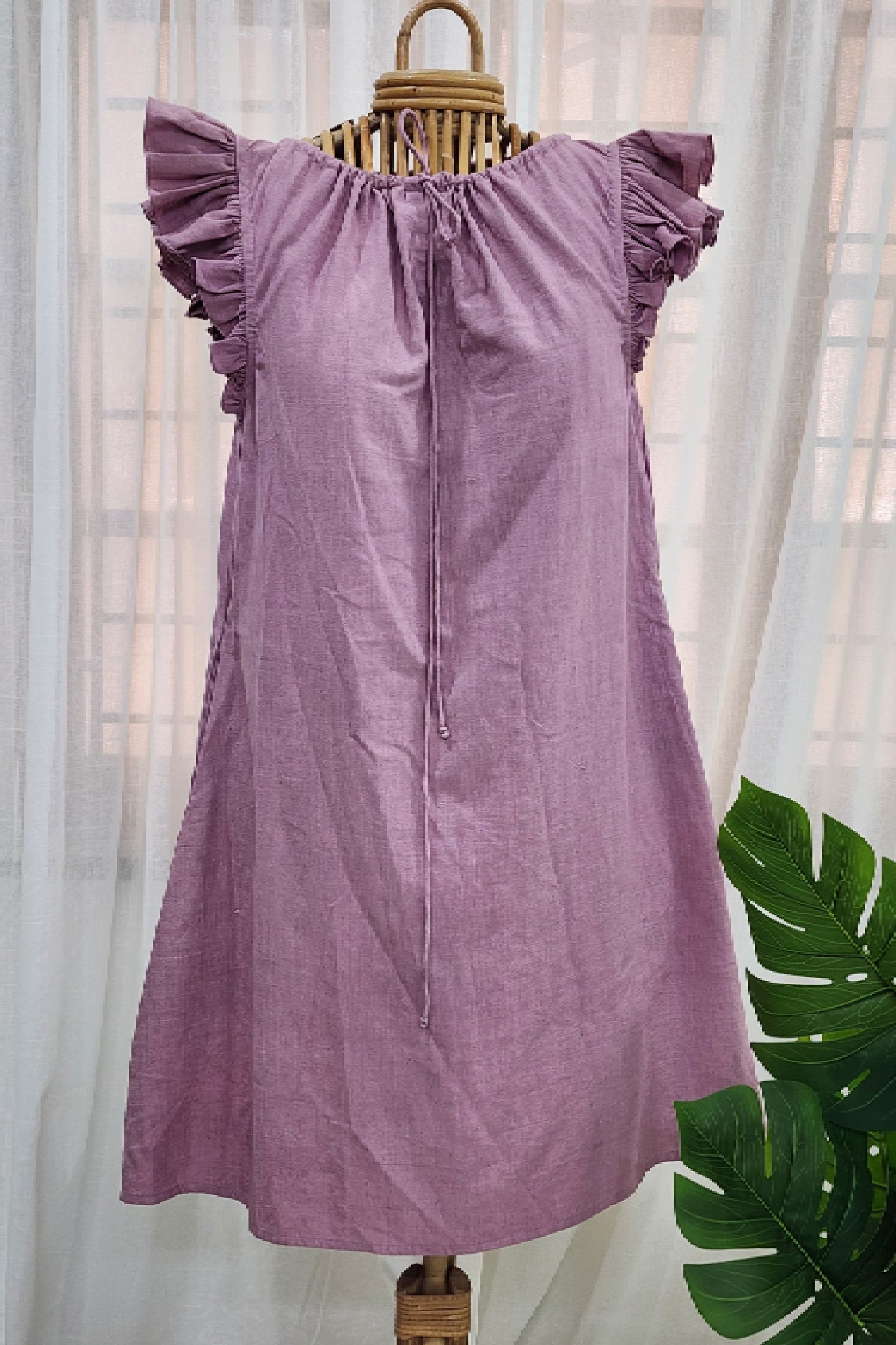 Mauve coloured handspun dress