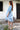 Kochi Blue and White Striped Dress with Checks, Jamdani details - Side