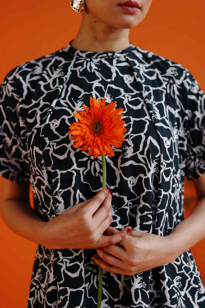 Spring Dream - Floral Black Dress