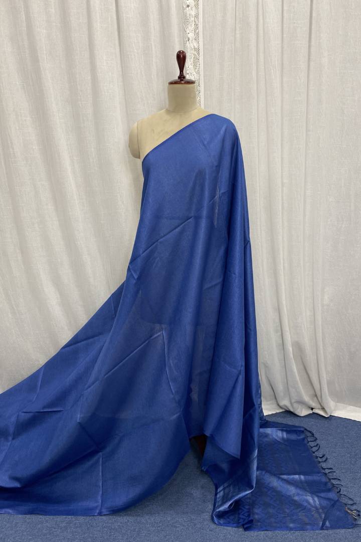 Royal Blue Handwoven Mulberry Silk Saree