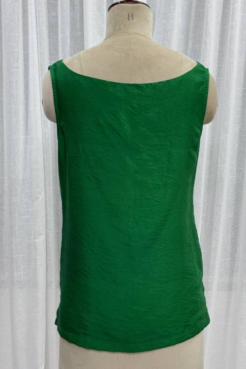 Sleevless blouse with cowl neck - Zenobia Emerald