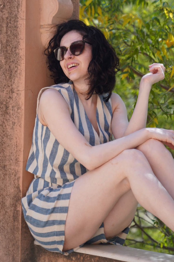 Hummingbird - Stripes Pleated short